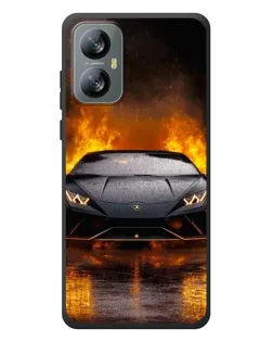 Чехол для Blackview A52 Pro с картинкой «Lamborghini в огне»