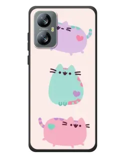 Чехол для Blackview A52 Pro с картинкой «Pusheen трио»