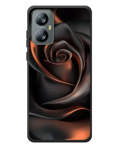 Чехол для Blackview A52 Pro с картинкой «Шелковая черная роза»