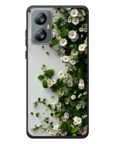 Чехол для Blackview A52 Pro с картинкой «Ветка мелких белых цветов»