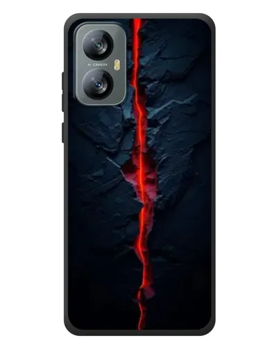 Чехол для Blackview A52 Pro с картинкой «Kрасная лавовая трещина»