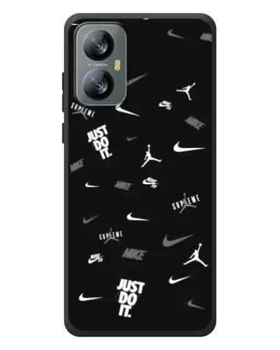 Чохол для Blackview A52 з картинкою «Nike Black Pattern»