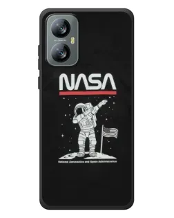 Чехол для Blackview A52 с картинкой «NASA — шагаем по Луне»