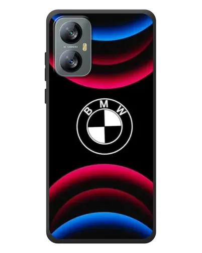 Чохол для Blackview A52 з картинкою «Логотип BMW та неонові дуги»