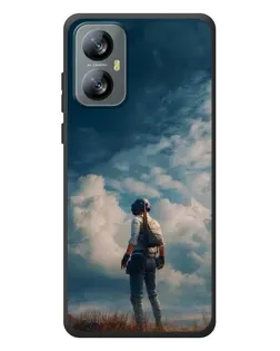 Чохол для Blackview A52 з картинкою «Герой PUBG на скелі»