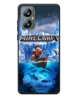 Чехол для Blackview A52 с картинкой «Minecraft ледяной мир»