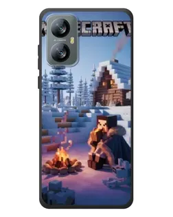 Чехол для Blackview A52 с картинкой «Зимний Minecraft»