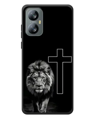 Чохол для Blackview A52 з картинкою «Лев та Хрест»