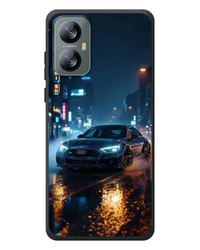 Чохол для Blackview A52 з картинкою «Нічне місто та Audi»
