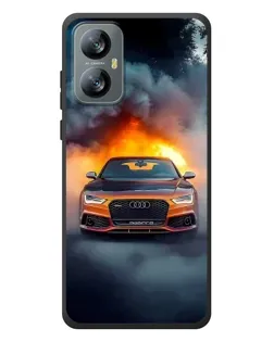 Чохол для Blackview A52 з картинкою «Audi у вогняному диму»