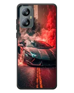 Чохол для Blackview A52 з картинкою «Lamborghini червоний дим»