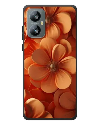 Чехол для Blackview A52 с картинкой «Оранжевый макро цветок»