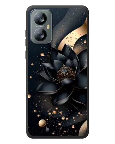 Чехол для Blackview A52 с картинкой «Черный лотос»