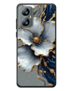 Чехол для Blackview A52 с картинкой «Белый цветок и золотой флюид» Чехол для Blackview A52 с картинкой «Белый цветок и золотой флюид»