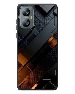 Чохол для Blackview A52 з картинкою «Чорні геометричні блоки»