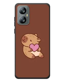 Чехол для Blackview A52 с картинкой «Капибара с сердцем»