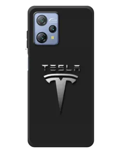 Чехол для Blackview A53 Pro с картинкой «Стальной логотип Tesla»