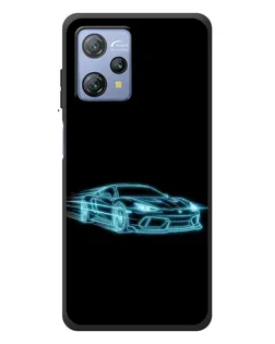 Чехол для Blackview A53 Pro с картинкой «Неоновый контур Lamborghini»