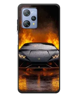 Чехол для Blackview A53 Pro с картинкой «Lamborghini в огне»