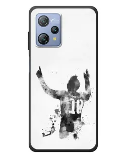Чохол для Blackview A53 Pro з картинкою «Чорно-білий силует Мессі»