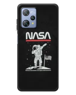 Чехол для Blackview A53 с картинкой «NASA — шагаем по Луне»