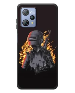 Чехол для Blackview A53 с картинкой «PUBG — огненный силуэт»
