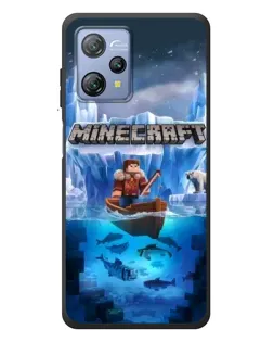 Чехол для Blackview A53 с картинкой «Minecraft ледяной мир»