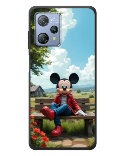 Чехол для Blackview A53 с картинкой «Микки на скамейке»