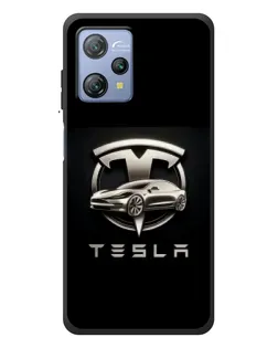 Чохол для Blackview A53 з картинкою «Tesla — срібне авто»