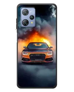 Чохол для Blackview A53 з картинкою «Audi у вогняному диму»