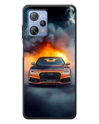 Чохол для Blackview A53 з картинкою «Audi у вогняному диму»