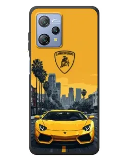 Чохол для Blackview A53 з картинкою «Жовтий Lamborghini місто»