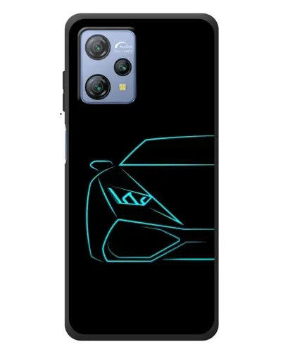 Чохол для Blackview A53 з картинкою «Блакитний силует Lamborghini»