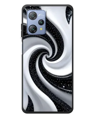 Чехол для Blackview A53 с картинкой «Черно-белая спираль»