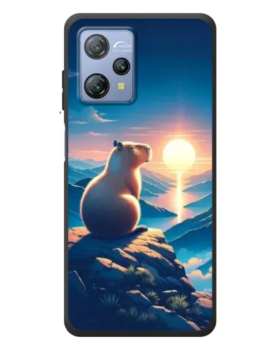 Чохол для Blackview A53 з картинкою «Захід сонця з капібарою»