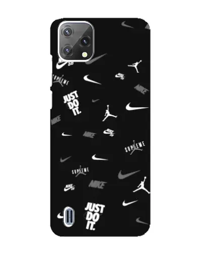 Чохол для Blackview A55 з картинкою «Nike Black Pattern»