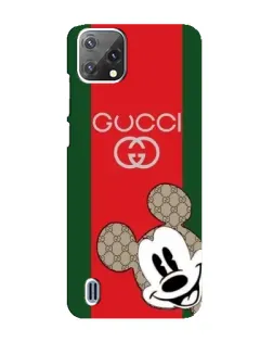 Чехол для Blackview A55 с картинкой «Gucci — полосы и Микки»