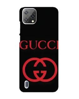 Чехол для Blackview A55 с картинкой «Gucci — красный логотип»