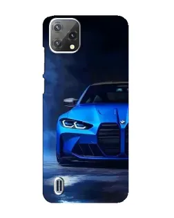Чехол для Blackview A55 с картинкой «Голубая BMW M4»