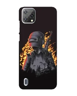 Чохол для Blackview A55 з картинкою «PUBG — вогняний силует»