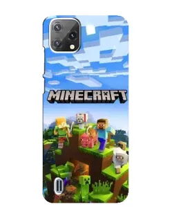 Чохол для Blackview A55 з картинкою «Minecraft класичний світ»