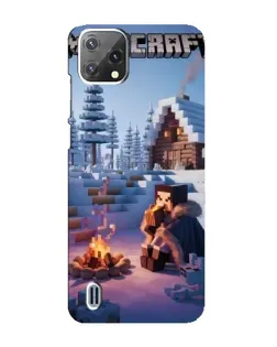 Чохол для Blackview A55 з картинкою «Зимовий Minecraft»