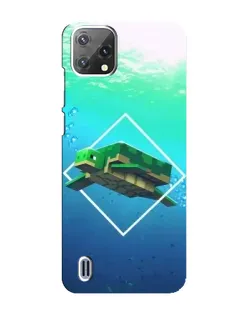 Чехол для Blackview A55 с картинкой «Черепаха Minecraft»