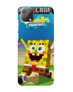 Чехол для Blackview A55 с картинкой «Губка Боб Minecraft»