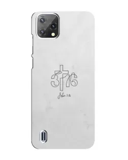 Чехол для Blackview A55 с картинкой «Иоанна 3:16 Крест»