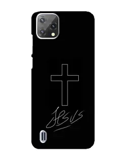 Чехол для Blackview A55 с картинкой «Графический крест Jesus»