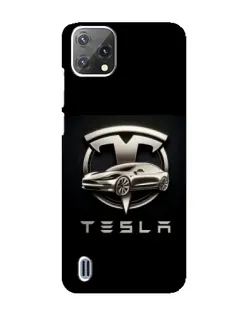 Чохол для Blackview A55 з картинкою «Tesla — срібне авто»