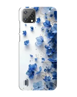 Чехол для Blackview A55 с картинкой «Голубой цветочный каскад»