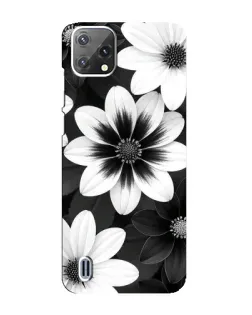 Чехол для Blackview A55 с картинкой «Монохромные астры»