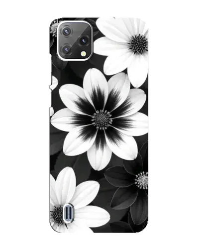 Чехол для Blackview A55 с картинкой «Монохромные астры»